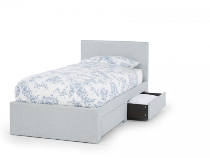 Serene Scarlett 3ft Single Ice Fabric Bed With Drawers