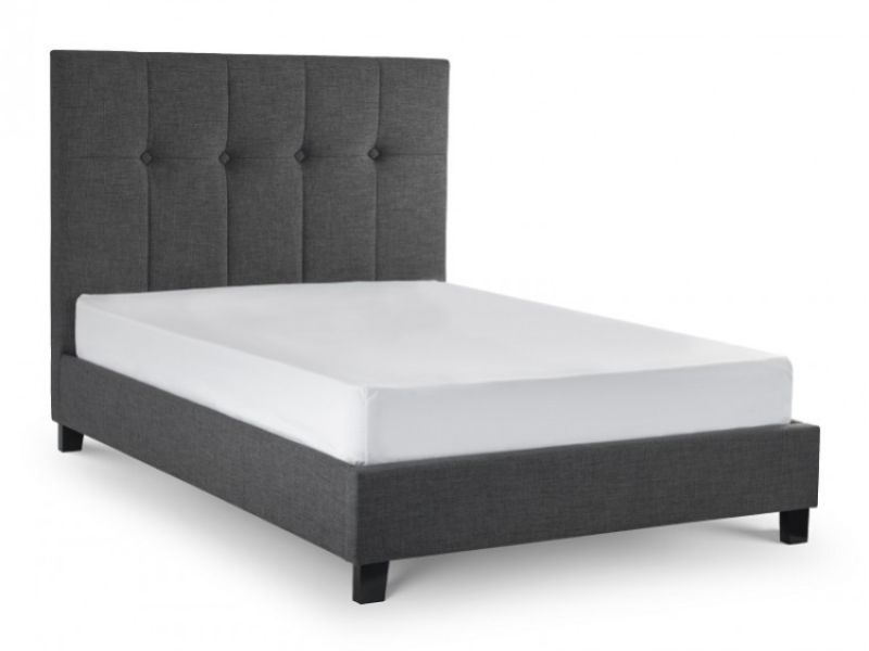 Julian Bowen Sorrento 4ft6 Double Grey Linen Fabric Bed Frame