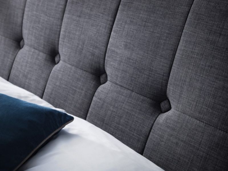 Julian Bowen Sorrento 6ft Super Kingsize Grey Linen Fabric Bed Frame