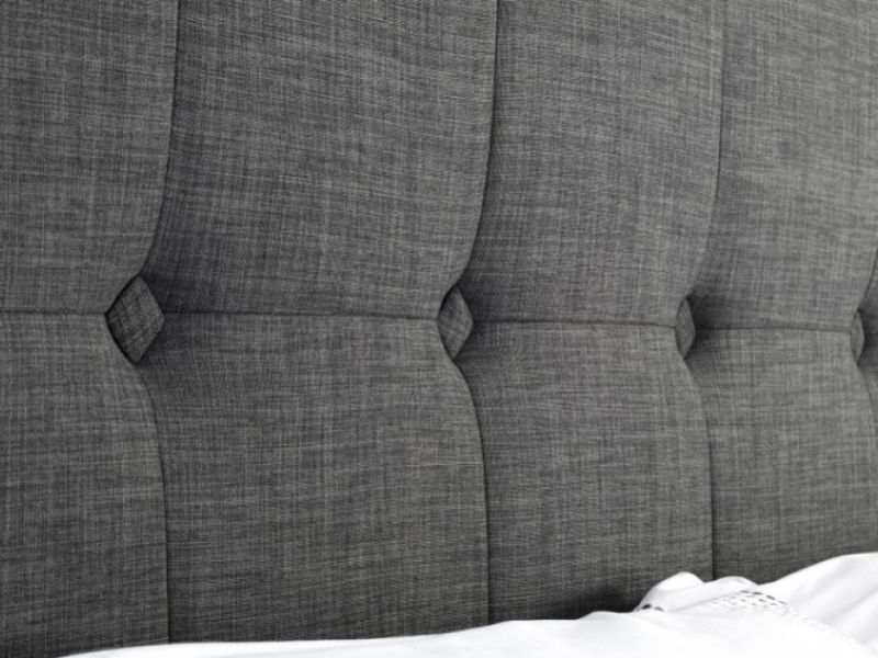 Julian Bowen Sorrento 4ft6 Double Grey Linen Fabric Ottoman Bed Frame