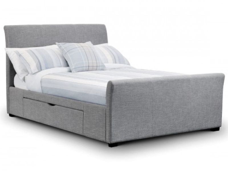 Julian Bowen Capri 5ft Kingsize Grey Fabric Storage Bed