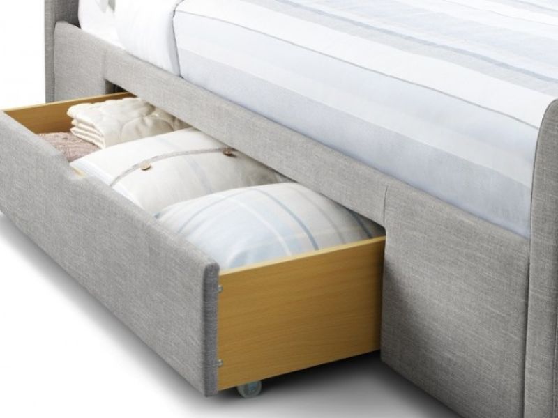 Julian Bowen Capri 6ft Super Kingsize Grey Fabric Storage Bed