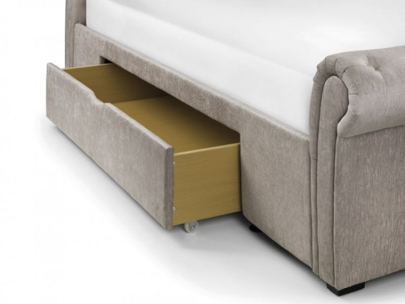 Julian Bowen Ravello 5ft Kingsize Mink Fabric Storage Bed Frame