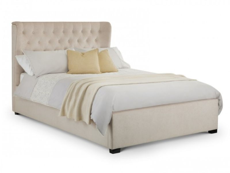 Julian Bowen Geneva 5ft Kingsize Pearl Fabric Bed Frame