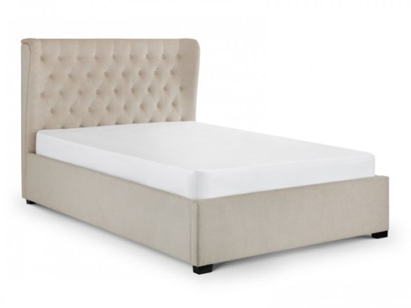 Julian Bowen Geneva 5ft Kingsize Pearl Fabric Bed Frame