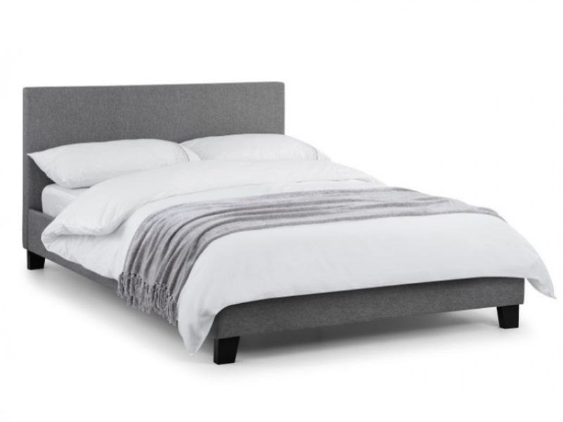 Julian Bowen Rialto 5ft Kingsize Grey Fabric Bed Frame