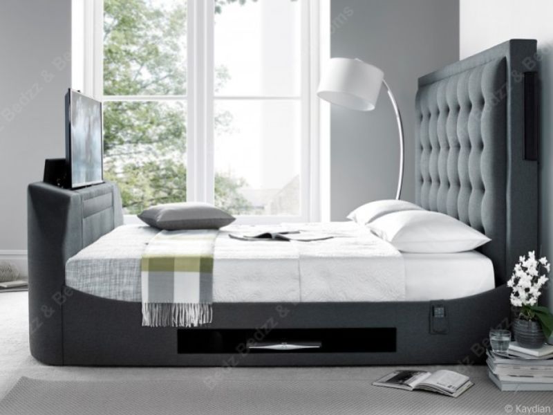 Kaydian Titan 6ft Super Kingsize Grey Fabric Media Bed