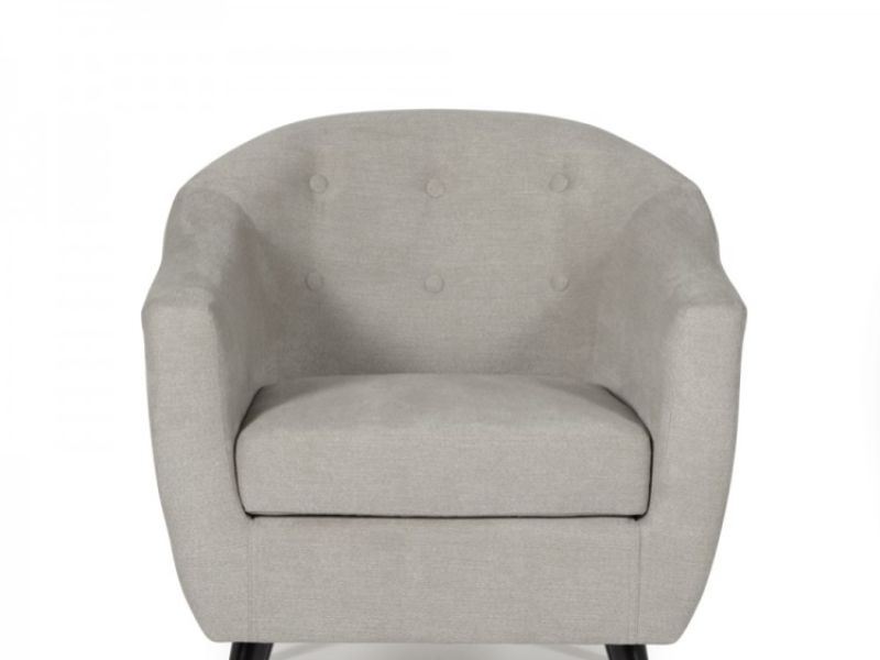 Serene Evie Grey Fabric Tub Chair
