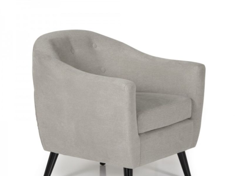 Serene Evie Grey Fabric Tub Chair