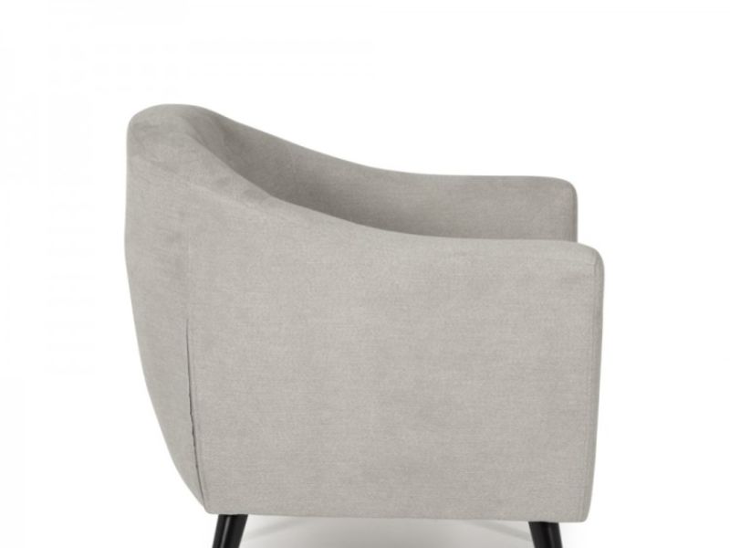 Serene Evie Grey Fabric Tub Chair