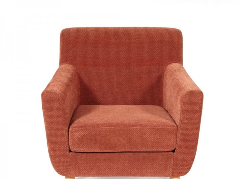 Serene Kelso Orange Fabric Tub Chair
