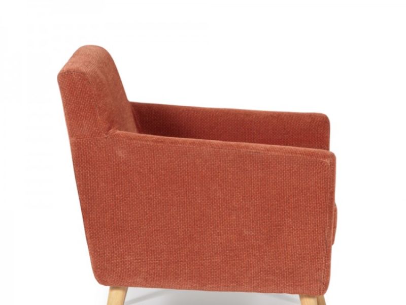 Serene Kelso Orange Fabric Tub Chair
