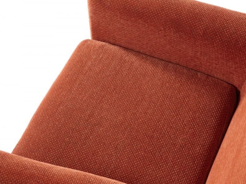 Serene Kelso Orange Fabric Tub Chair