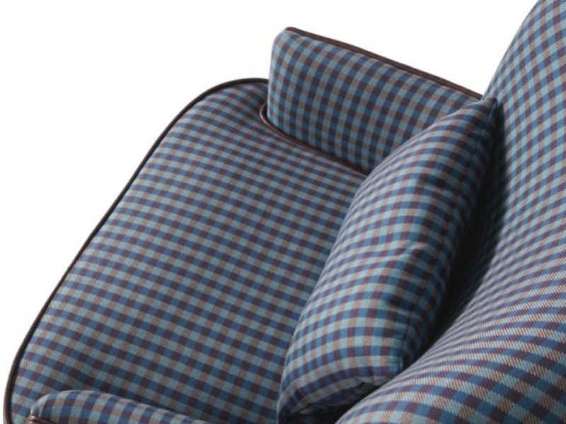 Serene Moffat Blue Fabric Check Chair