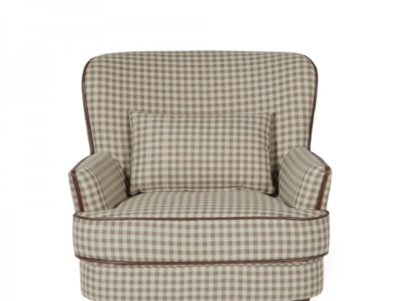 Serene Moffat Cream Fabric Check Chair