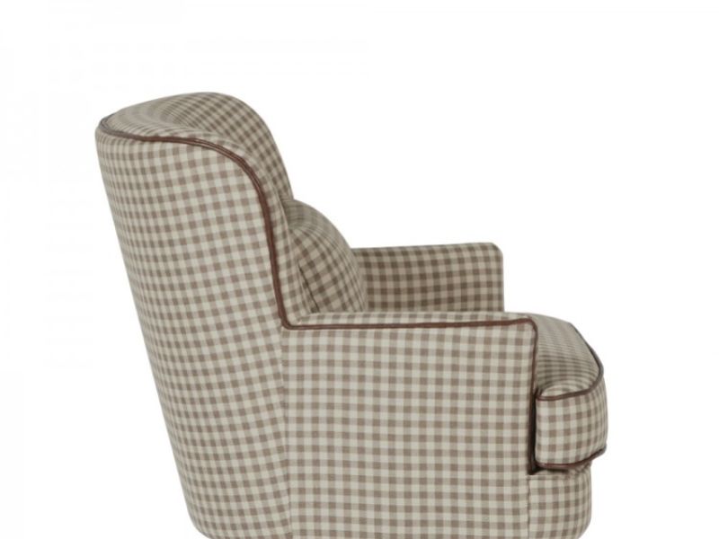 Serene Moffat Cream Fabric Check Chair
