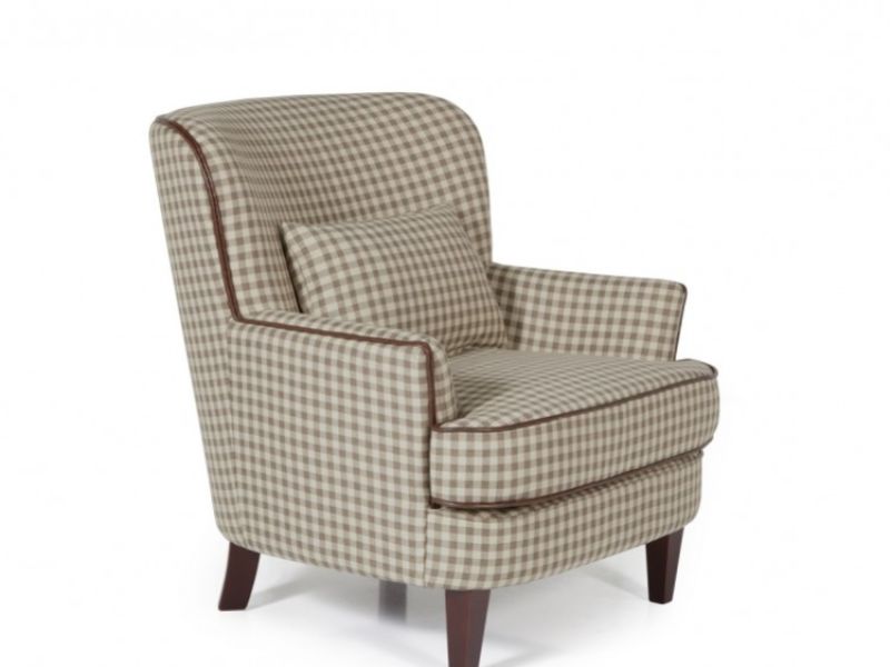 Serene Moffat Cream Fabric Check Chair