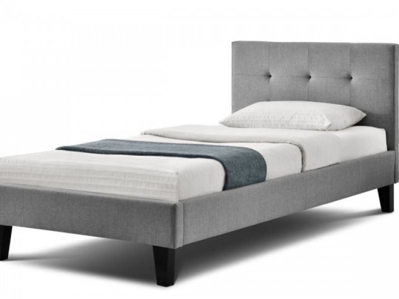 Sleep Design Blenheim 3ft Single Grey Fabric Bed Frame