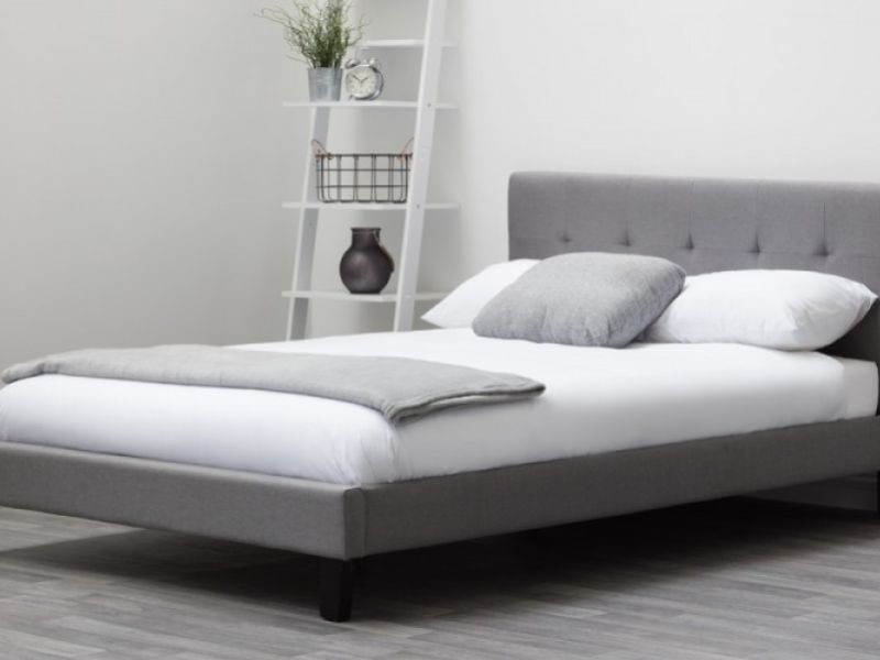 Sleep Design Blenheim 4ft6 Double Grey Fabric Bed Frame