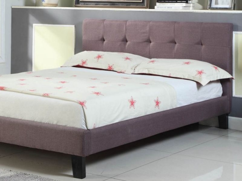 Sleep Design Blenheim 4ft6 Double Brown Fabric Bed Frame