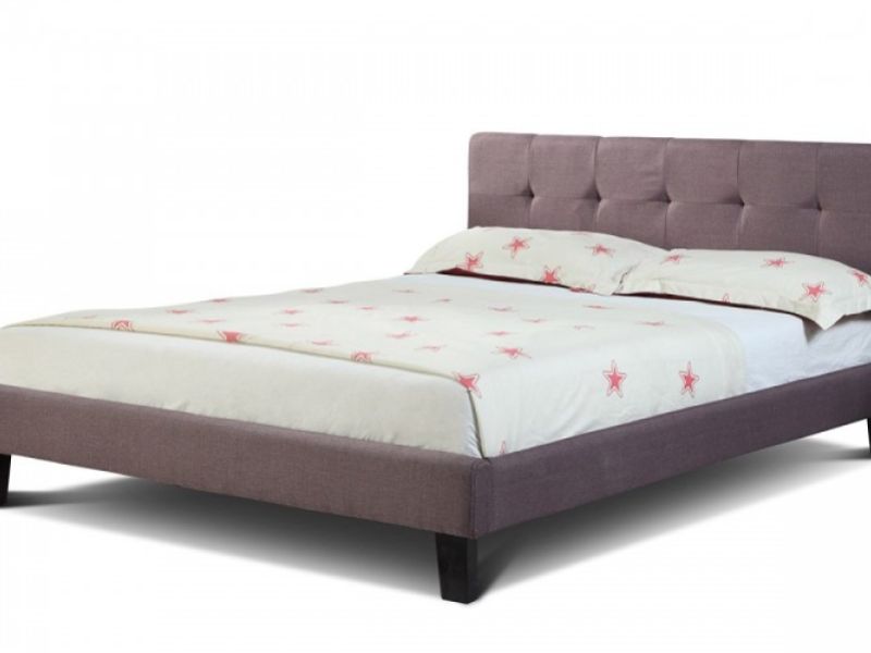 Sleep Design Blenheim 4ft6 Double Brown Fabric Bed Frame