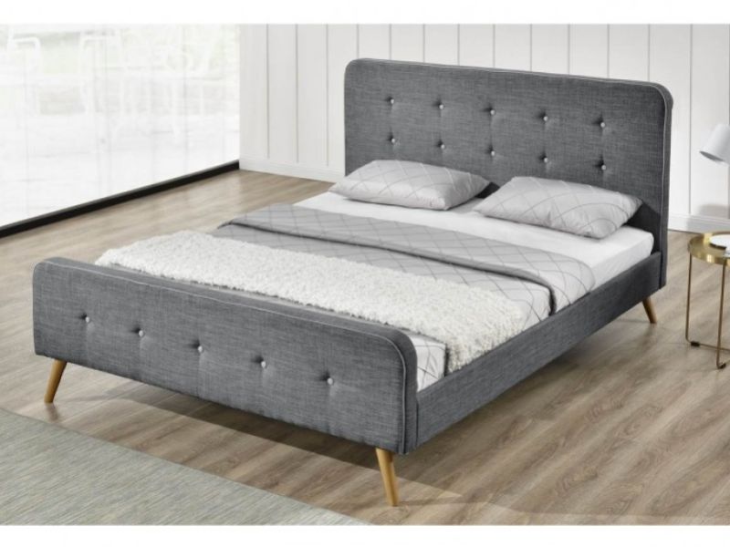 Sleep Design Winchester 5ft Kingsize Charcoal Grey Fabric Bed Frame