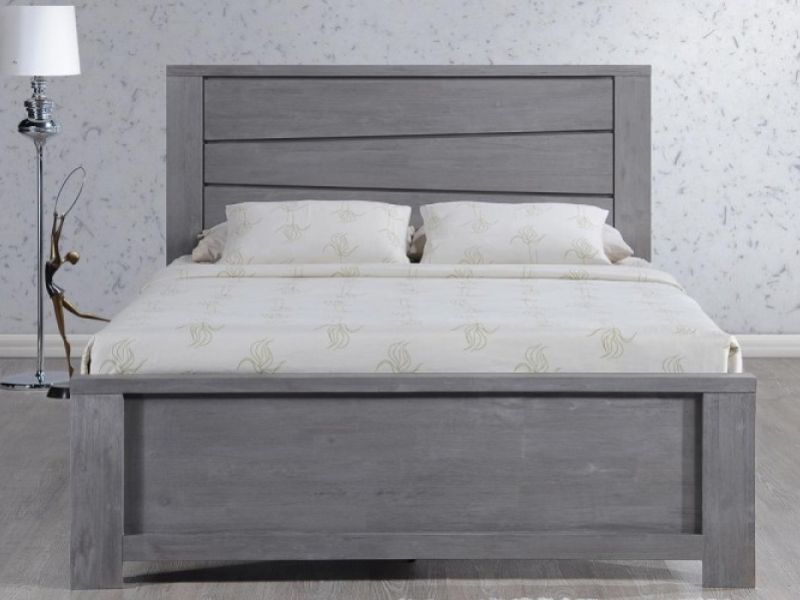 Sleep Design Gawsworth 5ft Kingsize Grey Wooden Bed Frame