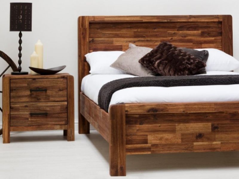 Sleep Design Chester 4ft6 Double Rustic Wooden Bed Frame