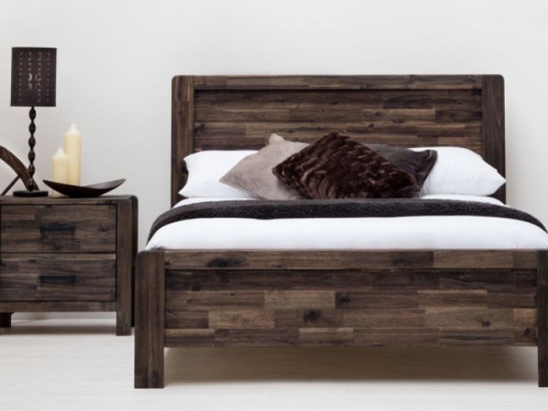 Sleep Design Chester 4ft6 Double Teak Wooden Bed Frame