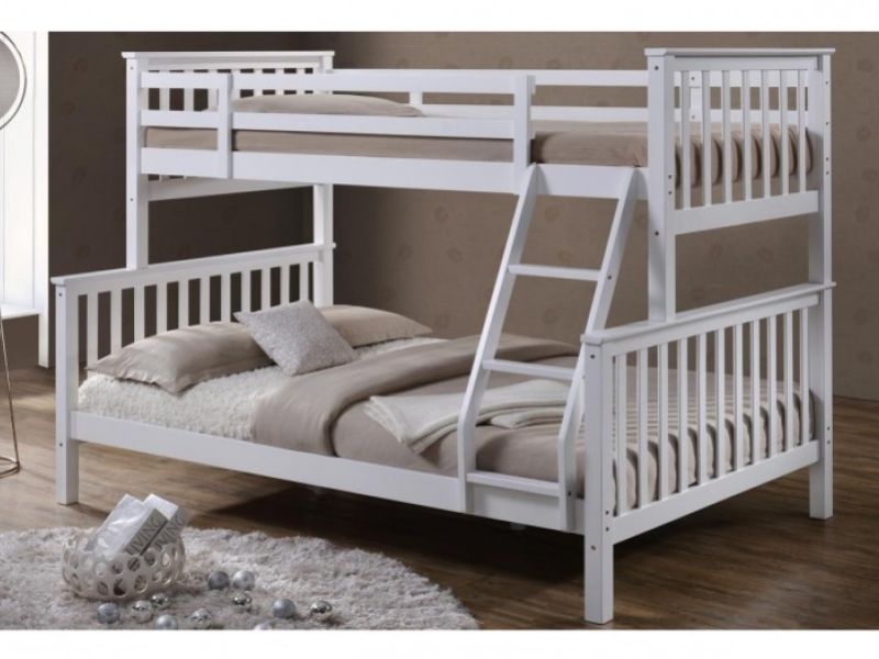 Sleep Design Oscar White Wooden Triple Sleeper Bed