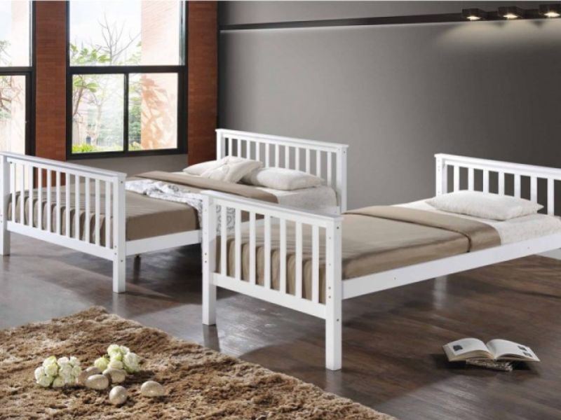 Sleep Design Oscar White Wooden Triple Sleeper Bed