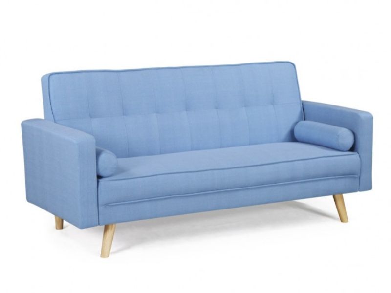 Sleep Design Boston Sky Blue Fabric Sofa Bed