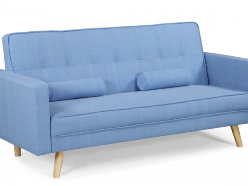 Sleep Design Boston Sky Blue Fabric Sofa Bed