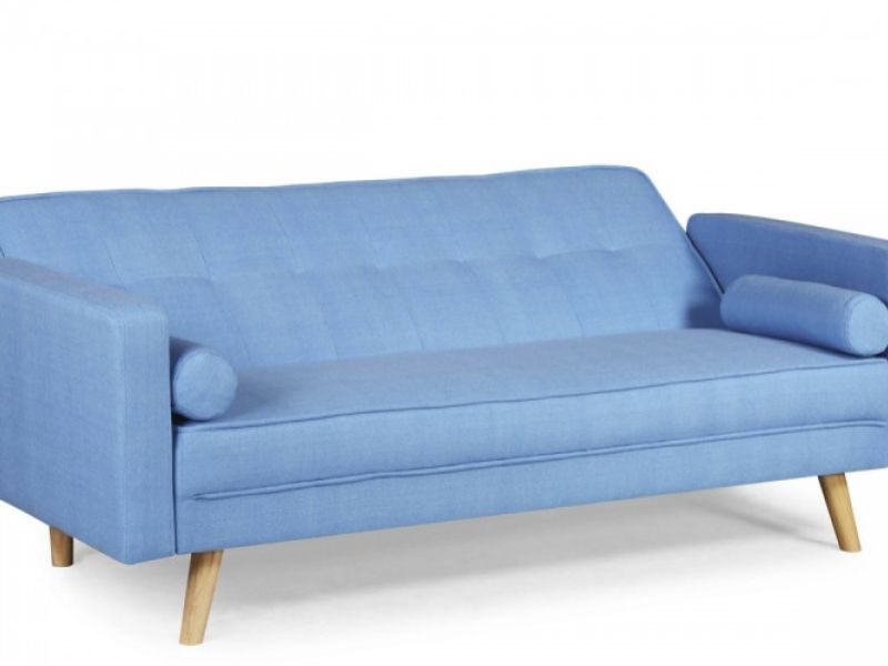 Sleep Design Boston Sky Blue Fabric Sofa Bed