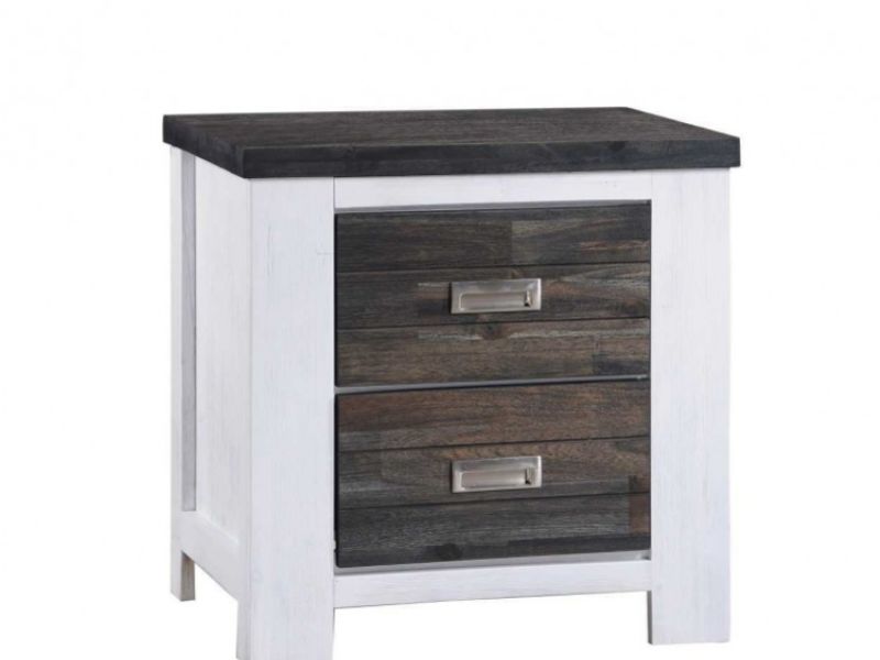 Sleep Design Chelford White And Grey Bedside