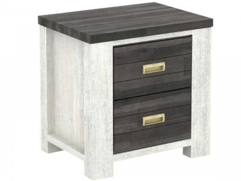Sleep Design Chelford White And Grey Bedside