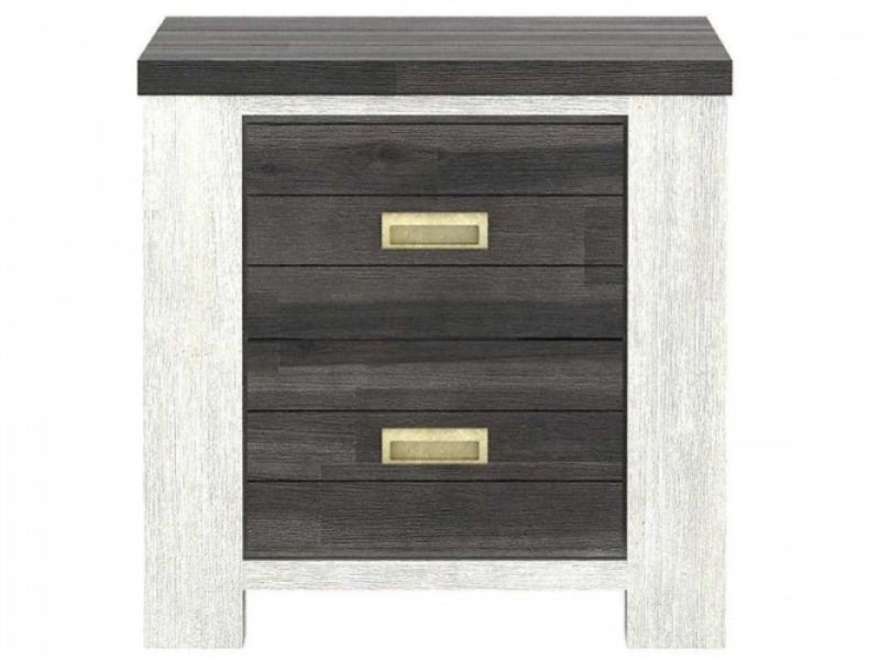 Sleep Design Chelford White And Grey Bedside