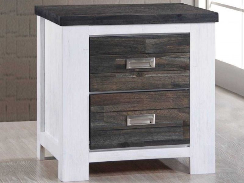 Sleep Design Chelford White And Grey Bedside