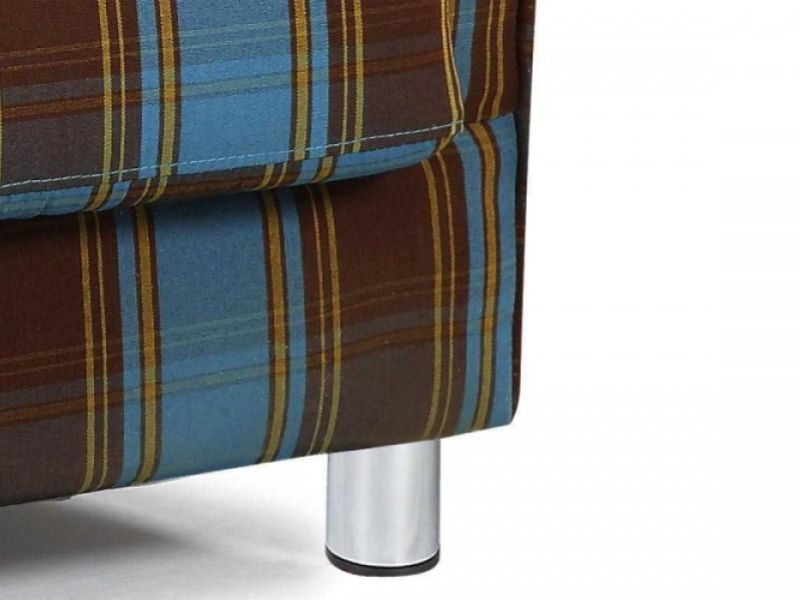 Sleep Design Vegas Blue And Brown Fabric Tub Chair