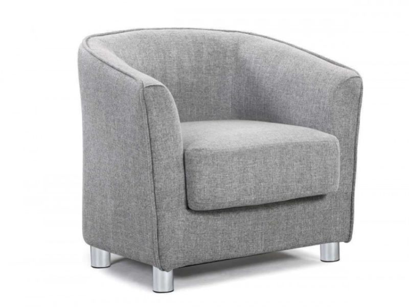 Sleep Design Endon Light Grey Fabric Tub Chair