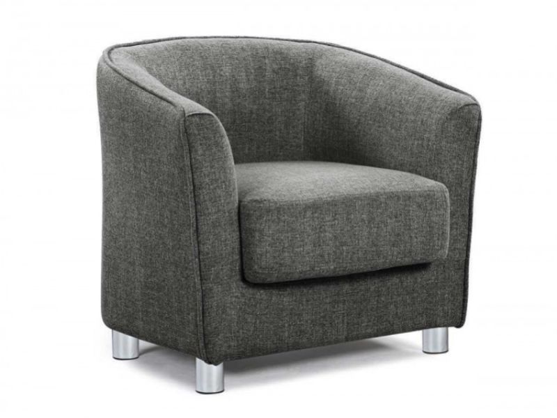 Sleep Design Endon Charcoal Grey Fabric Tub Chair