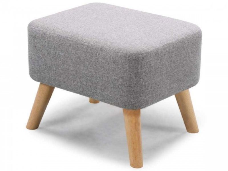 Sleep Design Blithfield Light Grey Fabric Chair And Footstool