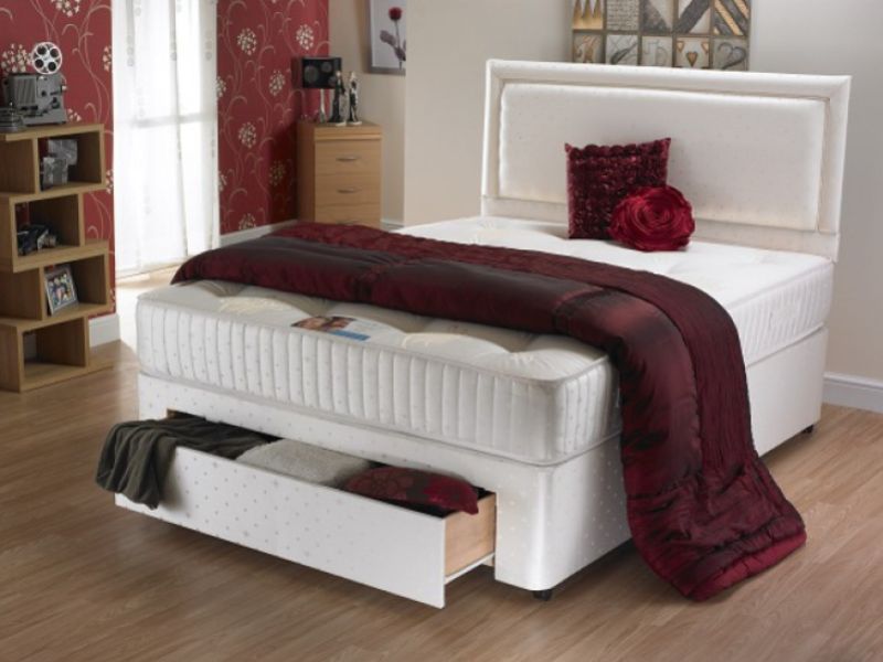 La Romantica Charlotte 4ft Small Double 1000 Pocket Sprung  Divan Bed