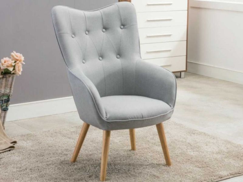 Sleep Design Coven Light Grey Fabric Chair