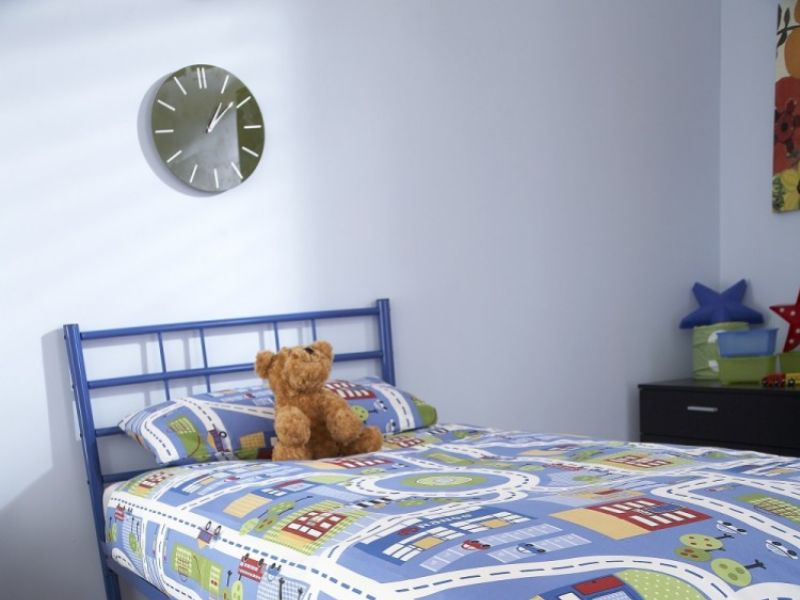 GFW Morgan 3ft Single Blue Metal Bed Frame