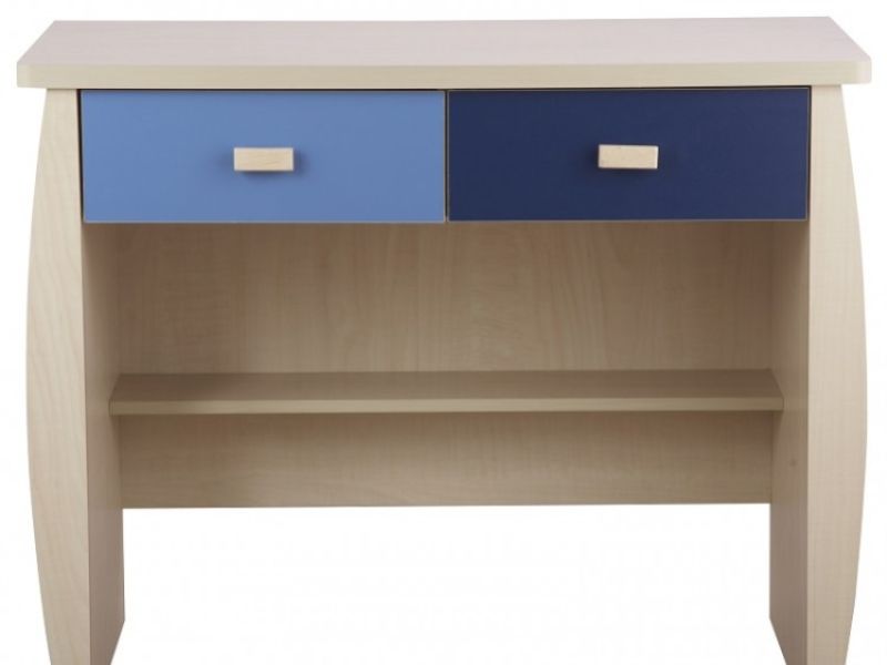 GFW Sydney 2 Drawer Desk with Blue Detailing