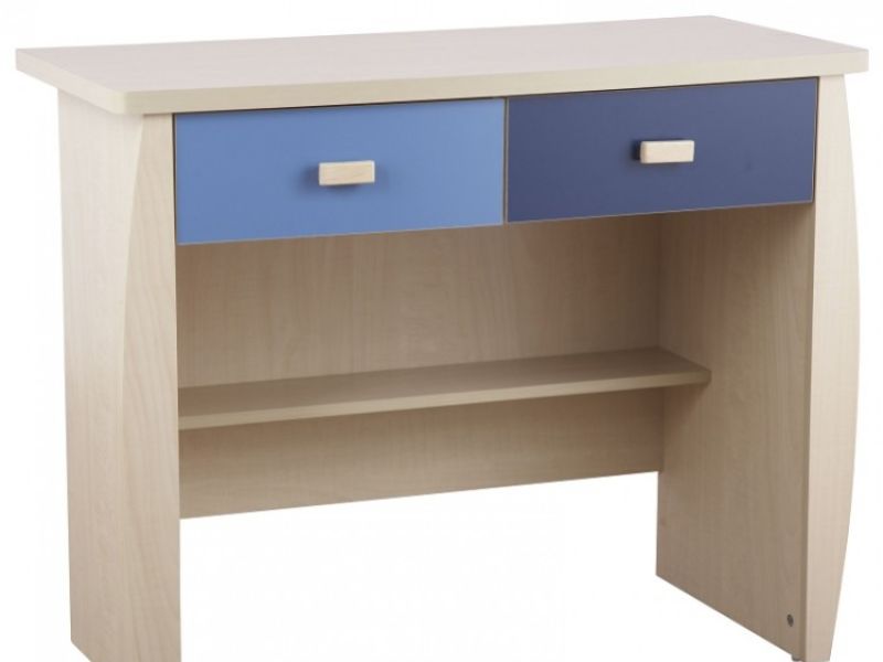 GFW Sydney 2 Drawer Desk with Blue Detailing