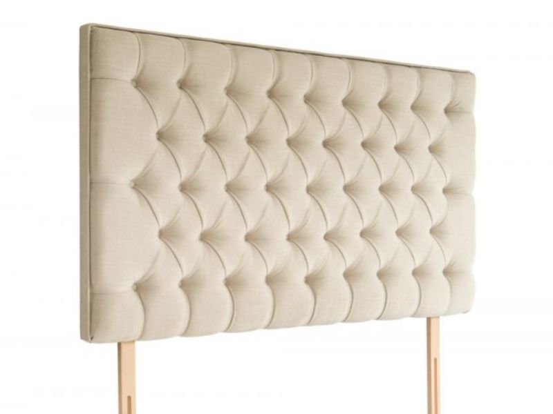 Rest Assured Florence 5ft Kingsize Headboard In Sandstone Or Tan Fabric BUNDLE DEAL