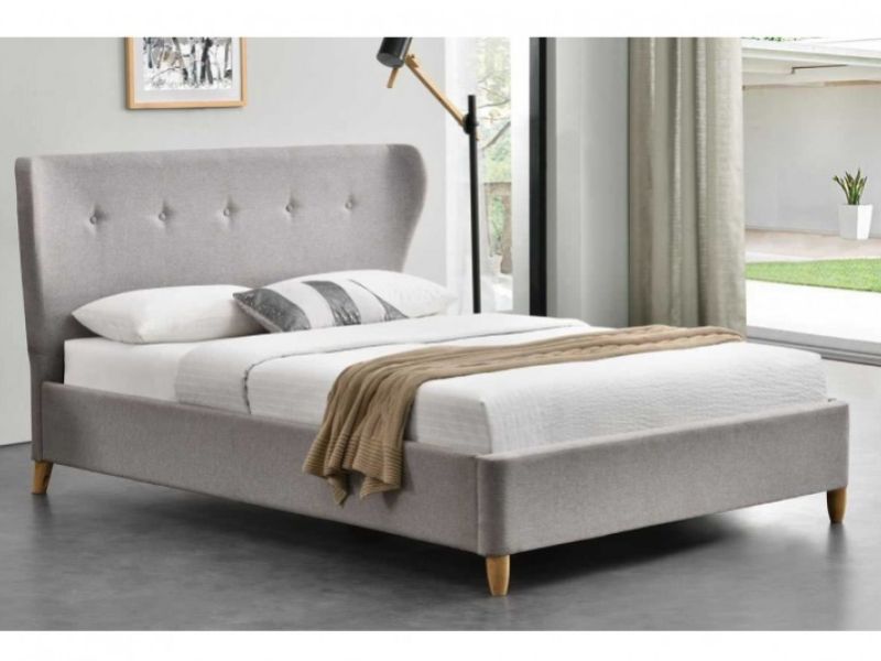 Sleep Design Kensington 5ft Kingsize Grey Fabric Bed Frame