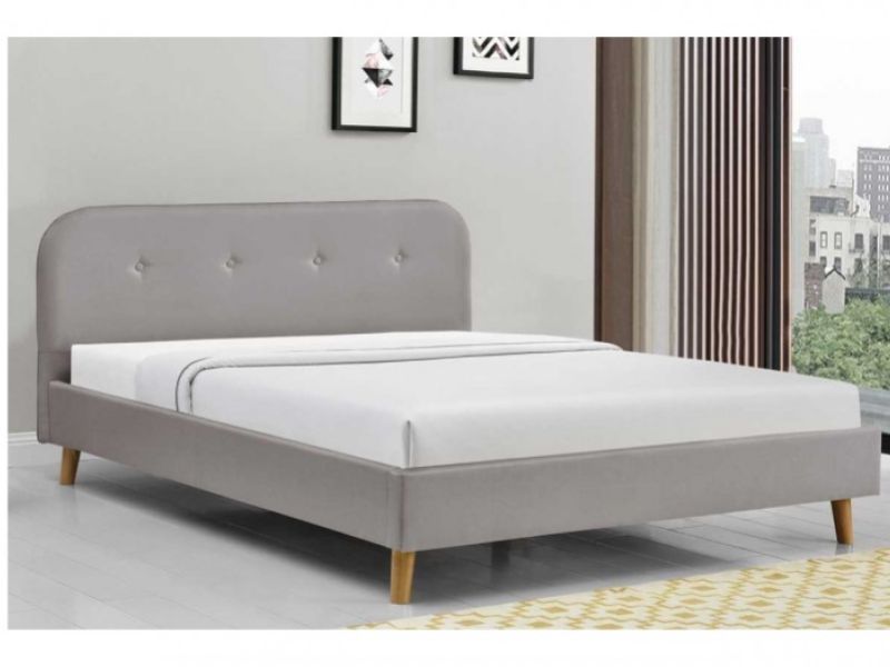 Sleep Design Woburn 5ft Kingsize Grey Fabric Bed Frame